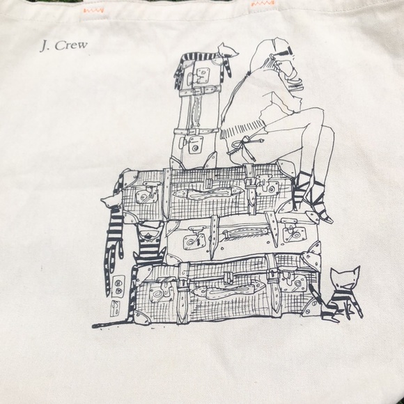 RARE NWOT J. Crew Reusable Cotton Bag - Picture 3 of 12